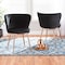Baxton Studio Farah Glam and Luxe Black Velvet Upholstered and Rose Gold Finished Metal Dining Chair Set(2PC) PR 192-2PC-12060-ZORO - alternate 1